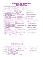 Bo de Tieng Anh 6 cuc hay