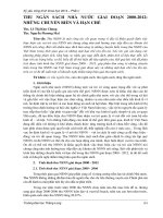 THU NGÂN SÁCH NHÀ NƯỚC GIAI ĐOẠN 2000-2012  NHỮNG CHUYỂN BIẾN VÀ HẠN CHẾ