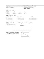 ĐỀ THI GIỮA HK2 LỚP 2 NĂM HỌC 2010-2011