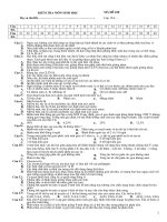 Bộ 4 đề+ ĐA Kiểm tra 1 tiết 12