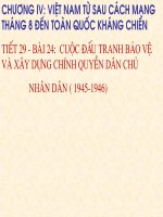 Bài 24: Cuộc đấu tranh và bảo vệ chính quyền dân chủ nhân dân