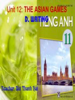 The Asian Games D. Writing