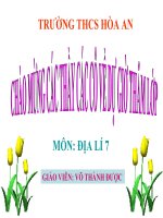 Bài 42: THIÊN NHIÊN TRUNG VÀ NAM MĨ (TT)