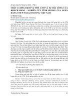CHẤT LƯỢNG DỊCH VỤ THẺ ATM VÀ SỰ HÀI LÒNG CỦA KHÁCH HÀNG - NGHIÊN CỨU TÌNH HUỐNG CỦA NGÂN HÀNG TMCP NGOẠI THƯƠNG VIỆT NAM