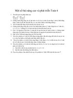 Tuyển chọn Toán nâng cao và phát triễn Lớp 6