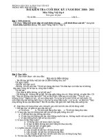 de thi,dap an lop 4 -hoc ky 1-2010-2011