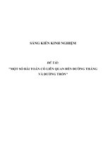 SKKN Một số bài Toán có liên quan đến đường thẳng và đường tròn