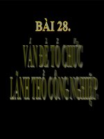 Bài 28.Tổ chức lãnh thổ công nghiệp