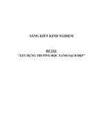 Sáng kiến kinh nghiệm xây dựng trường học xanh sạch đẹp ở trường tiểu học