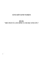 SKKN biện pháp sửa lỗi chính tả cho học sinh lớp 4