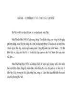 tiểu luận Hà nội – vị trí địa lý và chiều sâu lịch sử