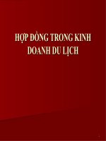 Bài giảng: Hợp đồng trong kinh doanh du lịch