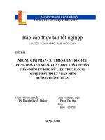 đồ án công nghệ thông tin Những giải pháp cải thiện quy trình tự động hoá tìm kiếm, lựa chọn thành phần phần mềm từ kho dữ liệu trong công nghệ phát triển phần mềm hướng thành phần