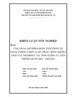 Ứng dụng mô hình phân tích swot để hoạch định chiến lược phát triển trong lĩnh vực của incoterms tại tổng công ty viễn thông quân đội viettel