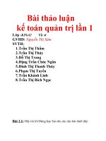 Bài thảo luận kế toán quản trị