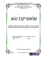 Bài tập nhóm môn quản trị kinh doanh lưu trú PHÂN TÍCH ĐẶC TRƯNG CỦA CĂN HỘ KINH DOANH DU LỊCH (TOURIST APARTMENT