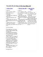 Tổng hợp cách dùng 12 thì trong tiếng Anh  Tóm tắt