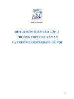Tuyển tập đề thi tuyển sinh vào lớp 10 truong ha noi arms
