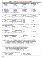 UNIT 16: THE WONDERS OF THE WORLD