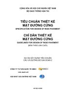 tiêu chuẩn thiết kế mặt đường cứng