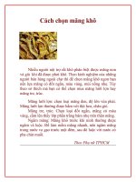 Cách chọn măng khô