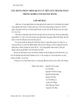 đồ án công nghệ thông tin XÂY DỰNG PHẦN MỀM QUẢN LÝ TIỀN GỬI THANH TOÁN TRONG KOREA EXCHANGE BANK