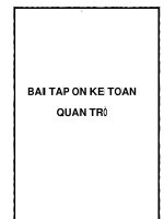 Bài tập ôn môn Kế toán quản trị