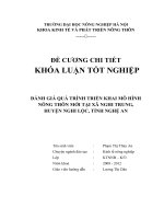 Đánh giá quá trình triển khai mô hình nông thôn mới tại xã Nghi Trung, huyện Nghi Lộc, tỉnh Nghệ An