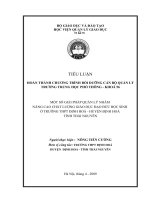 Một số giải pháp chỉ đạo nhằm nâng cao chất lượng giáo dục đạo đức học sinh ở trường THPT Định Hoá, huyện Định Hoá, tỉnh Thái Nguyên
