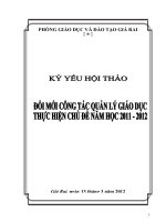 Tham luận Đổi mới công tác quản lí giáo dục thực hiện chủ đề năm học 2011 - 2012
