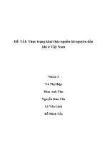 thực trạng khai thác nguồn tài nguyên dầu khí ở Việt Nam