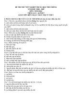 ĐỀ THI THỬ TOT NGHIEP TRUNG HOC PHO THONG MON SINHHO