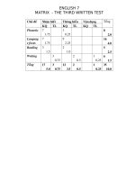 TEST 3 - E7 (Matran - D.an - test A-B)