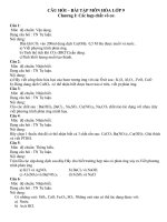 Câu hỏi -bài tập chương I- hóa 9