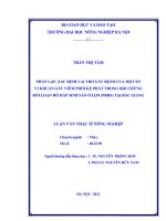 Phân lập, xác định vai trò gây bệnh của một số vi khuẩn gây viêm phổi kế phát trong hội chứng rối loạn hô hấp sinh sản ở lợn (PRRS) tại bắc giang