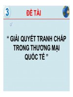 Tiểu Luận: Giải Quyết Tranh Chấp Trong Thương Mại Quốc Tế