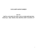 SKKN Những giải pháp tổ chức, quản lí đổi mới phương pháp dạy - học trong nhà trường THPT Nam Phù Cừ