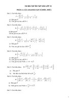 Các dạng bài tập ôn thi vào 10