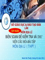 Biên soạn ma trận đề_địa lí 2011