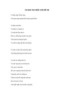 CA DAO TỤC NGỮ VỀ VỢ