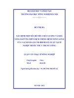 Xác định một số chỉ tiêu chất lượng và khả năng đáp ứng miễn dịch chống bệnh newcastle của vacxin đa giá ND IBD IB sản xuất tại xí nghiệp thuốc thú y trung ương