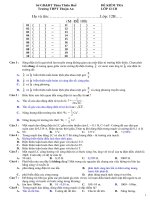 ĐỀ KT PHẦN DAO ĐỘNG ĐIỆN TỪ