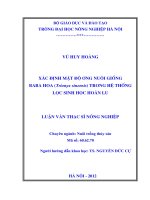 Xác định mật độ ương nuôi giống baba hoa (trionyx sinensis) trong hệ thống lọc sinh học hoàn lưu