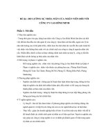 ĐO LƯỜNG SỰ THỎA MÃN CỦA NHÂN VIÊN ĐỐI VỚI CÔNG TY GAS BÌNH MINH