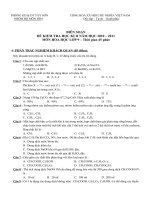 Đề kiểm tra hkII môn hóa học 9(2010-2011).