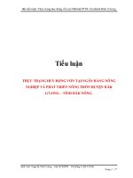 Tiểu Luận: Thực Trạng Huy Động Vốn Tại Nhno Ptnt Chi Nhánh Đăk G’Long  Tỉnh Đăk Nông