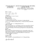 Đề thi tuyển vao 10 moi nhất và đáp án