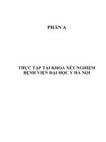 Thực tập tại khoa xét nghiệm bệnh viện Đại học Y Hà Nội