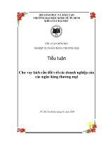 Tiểu Luận: Cho Vay Kích Cầu Đối Với Các Doanh Nghiệp Của Các Ngân Hàng Thương Mại  Đh Kinh Tế