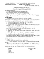 kế hoạch công tác tuần 26